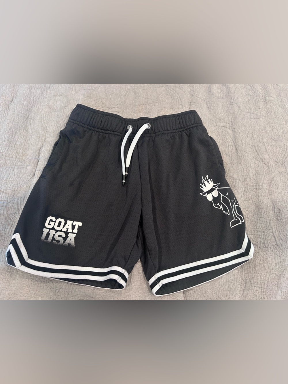 Kids GOAT USA Athletic Shorts with White Trim